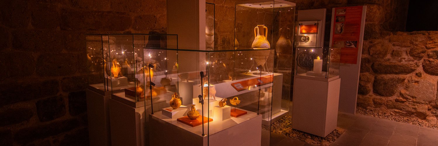 Shipwreck containers displayed at Bodrum Underwater Archaeology Museum in Bodrum Castle.
