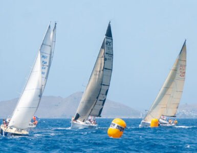 Sailing races on the Aegean Sea during a sunny day, one of the popular Bodrum attractions.