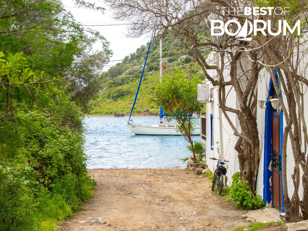 A quiet sea view in Gümüşlük seen while you explore Bodrum on foot.