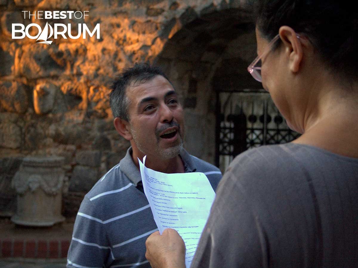 Rehearsal at Bodrum Castle where I performed as the Fisherman of Halicarnassus